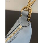 Fendi Women FF Nano Fendigraphy Light Blue Leather Charm - Image 9