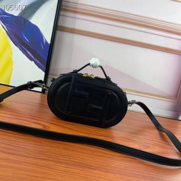 Fendi Women FF O’Lock Mini Camera Case Black Leather Mini Bag (10)