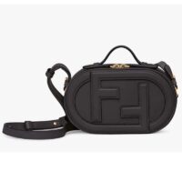 Fendi Women FF O’Lock Mini Camera Case Black Leather Mini Bag (4)