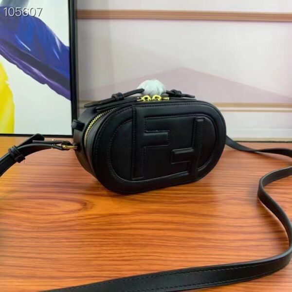 Fendi Women FF O’Lock Mini Camera Case Black Leather Mini Bag (8)
