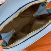 Fendi Women FF O’Lock Mini Camera Case Light Blue Leather Mini Bag (9)