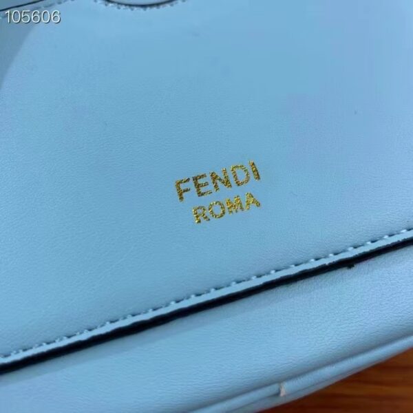 Fendi Women FF O’Lock Mini Camera Case Light Blue Leather Mini Bag (5)