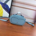 Fendi Women FF O’Lock Mini Camera Case Light Blue Leather Mini Bag – Image 3