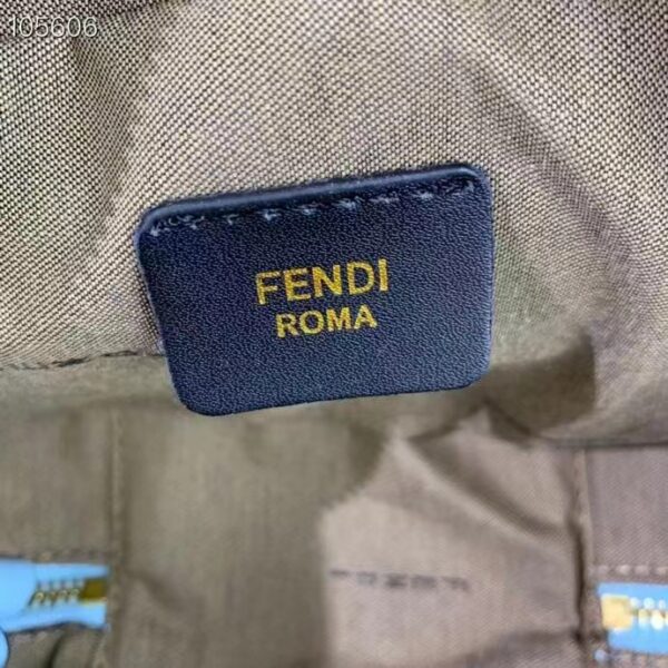 Fendi Women FF O’Lock Mini Camera Case Light Blue Leather Mini Bag (7)
