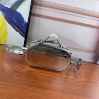 Fendi Women FF O’Lock Mini Camera Case Silver Laminated Leather Mini Bag (9)