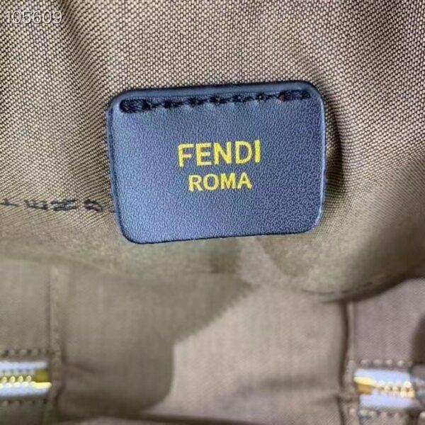Fendi Women FF O’Lock Mini Camera Case Silver Laminated Leather Mini Bag (2)