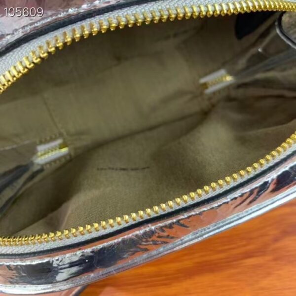 Fendi Women FF O’Lock Mini Camera Case Silver Laminated Leather Mini Bag (5)