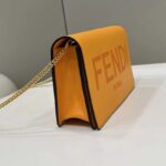 Fendi Women FF Wallet On Chain Brown Leather Mini Bag – Bild 4