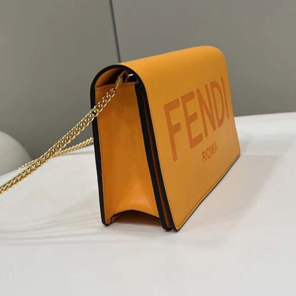 Fendi Women FF Wallet On Chain Brown Leather Mini Bag (2)