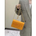 Fendi Women FF Wallet On Chain Brown Leather Mini Bag – Bild 11