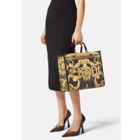 Fendi Women Fendi Sunshine Medium Fendace Printed FF Leather Shopper (3)