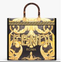 Fendi Women Fendi Sunshine Medium Fendace Printed FF Leather Shopper (3)