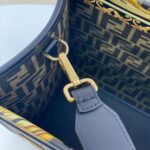 Fendi Women Fendi Sunshine Medium Fendace Printed FF Leather Shopper - Image 11