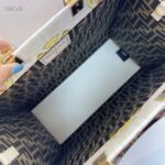 Fendi Women Fendi Sunshine Medium Fendace Printed FF White Leather Shopper - Image 12