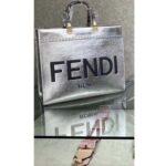 Fendi Women Fendi Sunshine Medium Silver Laminated Leather Shopper - Bild 8
