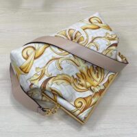 Fendi Women First Medium Fendace White Yellow Printed Silk Bag (2)