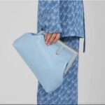 Fendi Women First Medium Light Blue Leather Bag - Image 10