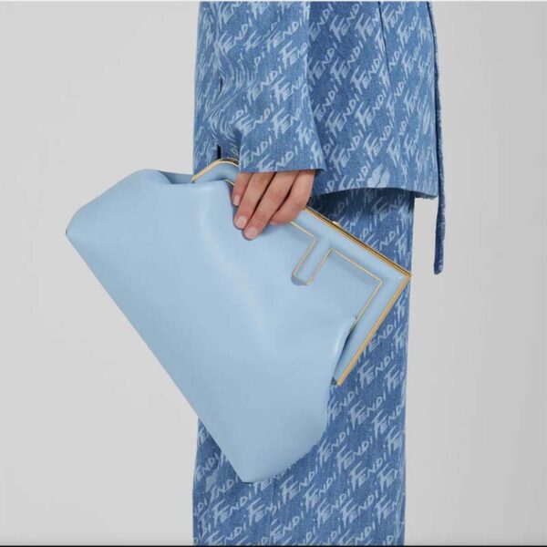 Fendi Women First Medium Light Blue Leather Bag (2)