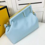 Fendi Women First Medium Light Blue Leather Bag - Image 4