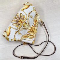 Fendi Women First Small Fendace White Yellow Printed Silk Bag (7)