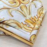 Fendi Women First Small Fendace White Yellow Printed Silk Bag – Bild 7