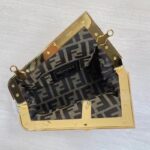 Fendi Women First Small Fendace White Yellow Printed Silk Bag – Bild 6