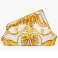 Fendi Women First Small Fendace White Yellow Printed Silk Bag (7)