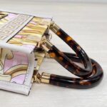 Fendi Women Mini Sunshine Shopper Fendace Printed White FF Leather Mini Bag - Image 7