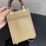 Fendi Women Mini Sunshine Shopper Pale Pink Leather Mini Bag - Image 3
