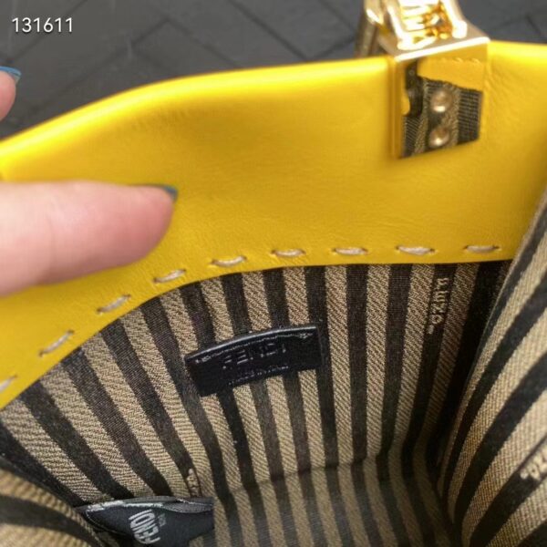 Fendi Women Mini Sunshine Shopper Yellow Leather Mini Bag (3)