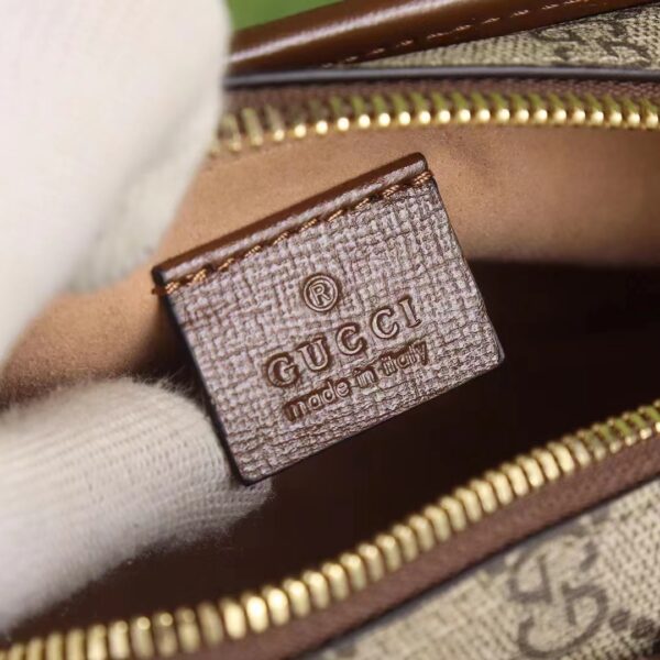 Gucci Unisex GG Mini Bag Interlocking G Beige Ebony GG Supreme Canvas (11)