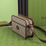 Gucci Unisex GG Mini Bag Interlocking G Beige Ebony GG Supreme Canvas - immagine 4