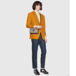 Gucci Unisex GG Mini Bag Interlocking G Beige Ebony GG Supreme Canvas - immagine 11