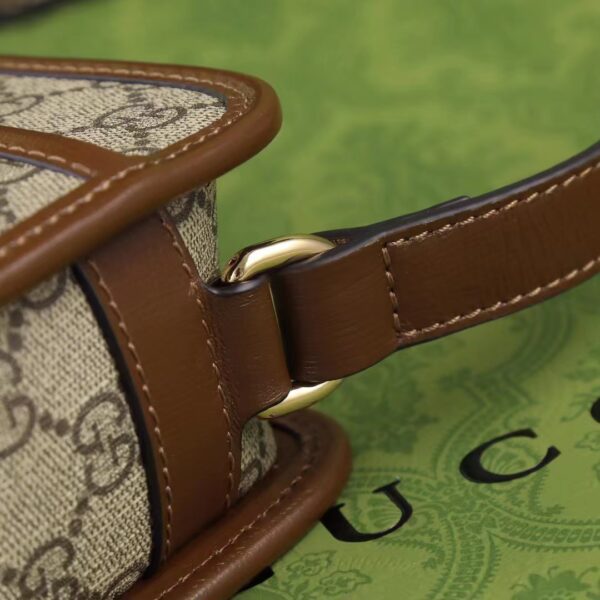 Gucci Unisex GG Mini Bag Interlocking G Beige Ebony GG Supreme Canvas (3)