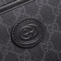 Gucci Unisex GG Mini Bag Interlocking G Black GG Supreme Canvas Leather (1)