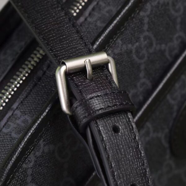 Gucci Unisex GG Mini Bag Interlocking G Black GG Supreme Canvas Leather (2)