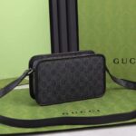 Gucci Unisex GG Mini Bag Interlocking G Black GG Supreme Canvas Leather - Bild 3