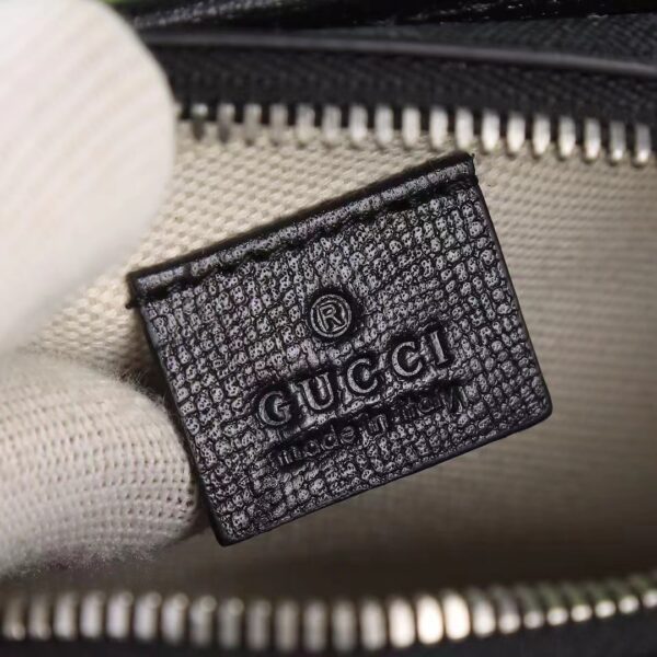 Gucci Unisex GG Mini Bag Interlocking G Black GG Supreme Canvas Leather (7)