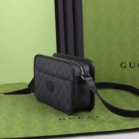 Gucci Unisex GG Mini Bag Interlocking G Black GG Supreme Canvas Leather (1)