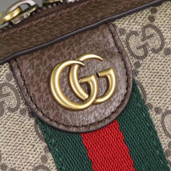 Gucci Unisex GG Ophidia GG Shoulder Bag Beige Ebony Supreme Canvas (1)