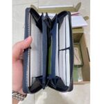 Gucci Unisex GG Ophidia GG Zip Around Wallet Beige Blue GG Supreme Canvas - Image 5