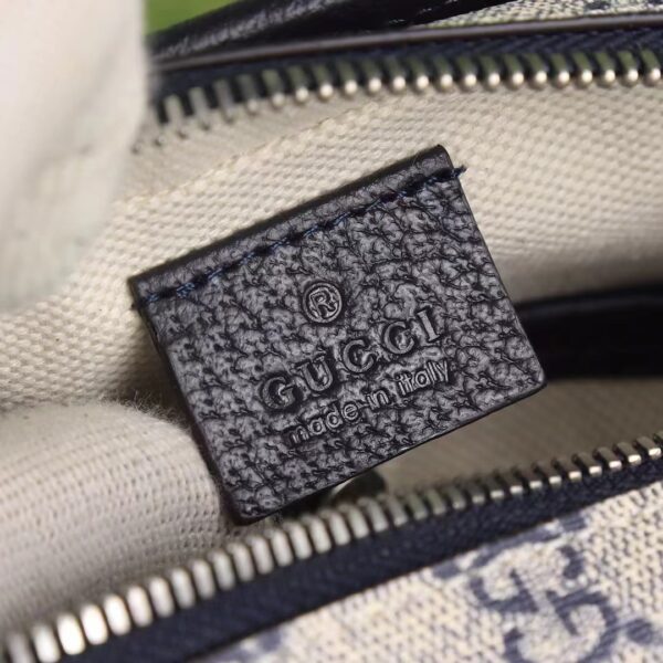 Gucci Unisex GG Shoulder Bag Beige Blue GG Supreme Canvas Interlocking G (11)