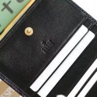 Gucci Unisex Horsebit 1955 Card Case Wallet Black Leather Five Cards Slots (7)