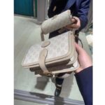 Gucci Unisex Mini Shoulder Bag Interlocking G Beige White GG Supreme Canvas – Image 10