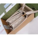 Gucci Unisex Mini Shoulder Bag Interlocking G Beige White GG Supreme Canvas – Image 5