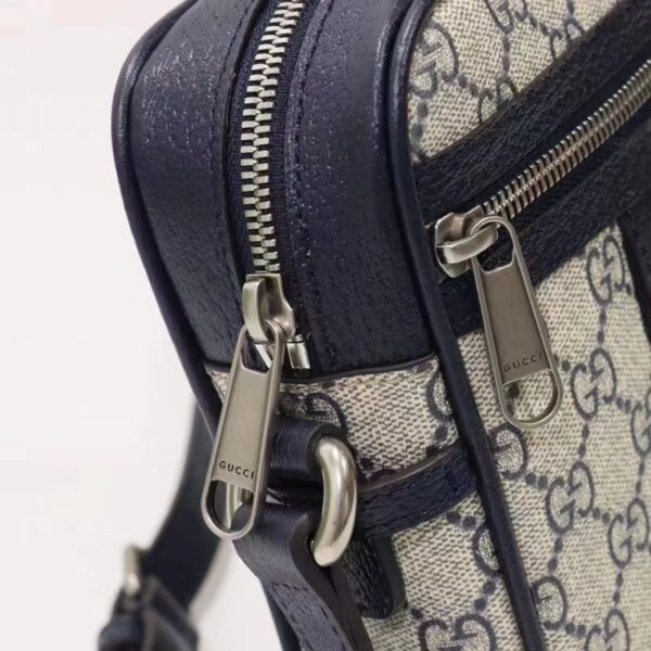 Gucci Unisex Ophidia GG Small Shoulder Bag Beige Blue Supreme Canvas (9)