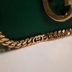 Gucci Women GG Blondie Shoulder Bag Emerald Green Leather Round Interlocking G - immagine 9