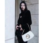 Gucci Women GG Blondie Shoulder Bag White Leather Round Interlocking G - Image 8