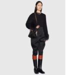 Gucci Women GG Diana Lizard Mini Bag Black Lizard Shiny Antique - Imagen 14