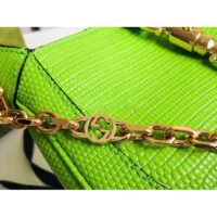 Gucci Women GG Jackie 1961 Lizard Mini Bag Pastel Green Lizard (9)